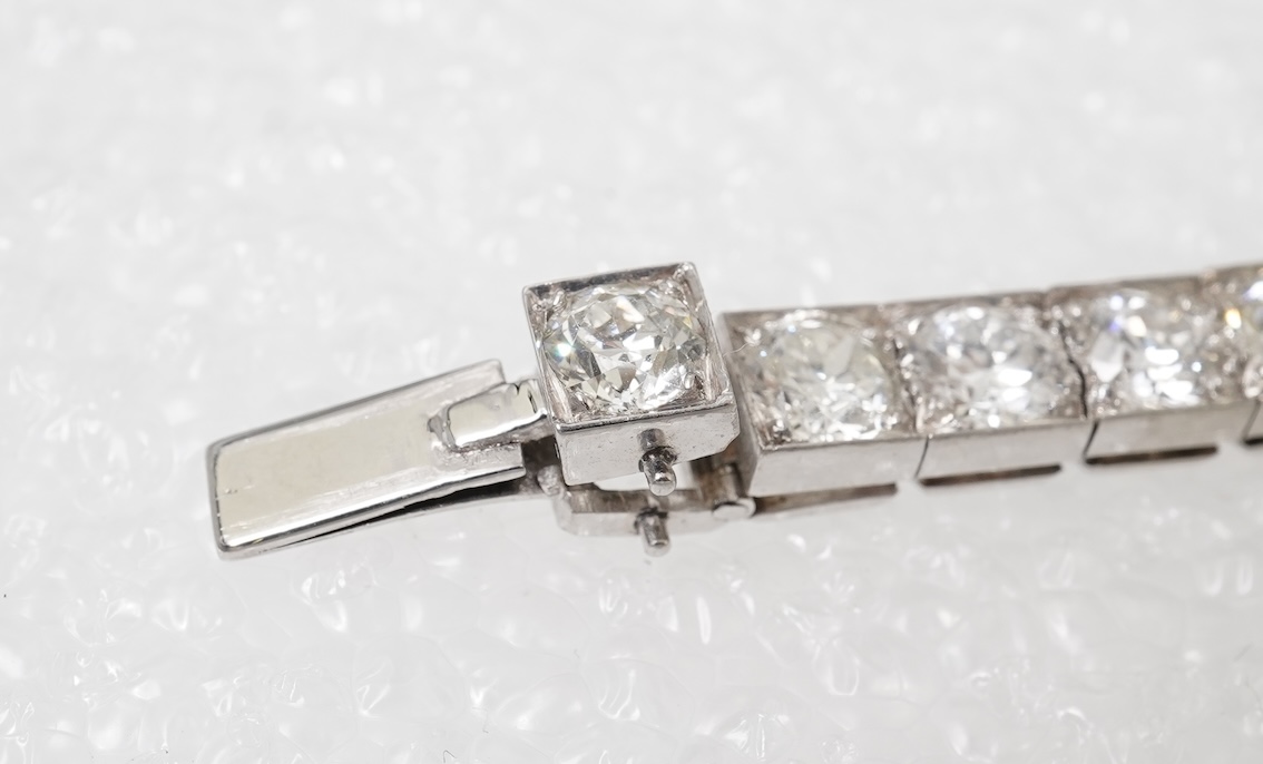 An Art Deco diamond tennis bracelet, circa 1930